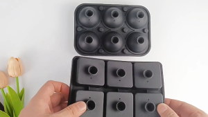 Practical 6 Cavity Ice Ball Maker With Engraved Detail For Crystal Like Ice Cubes For Bartenders And Entertainers