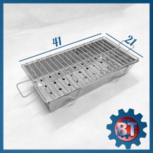 Khay nướng / bếp nướng than hoa Inox (40x21x10cm) - (50x21x10cm)