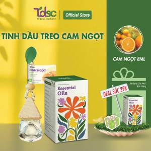 Lọ Tinh Dầu Organic Cam Ngọt Khử Mùi Treo Thơm Phòng TINHDAUSACHANH 8ml Tinh Dầu Trang Trí Thơm Ô Tô Chống Say Xe