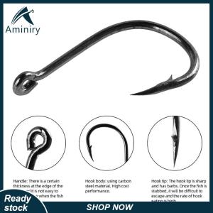 Aminiry[Love sports] 100-500PCS Fishing Hooks Set High Carbon Steel Sharp Durable Barbed Fishhook Rock Fishing Equipment Gear Tackle Accessories