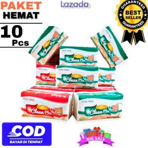 PAKET (10 Pcs) TISSUE CLEAN PLUS SOFTPACK ISI 180 Sheets 2 PLY GROSIR KEBUTUHAN POKOK