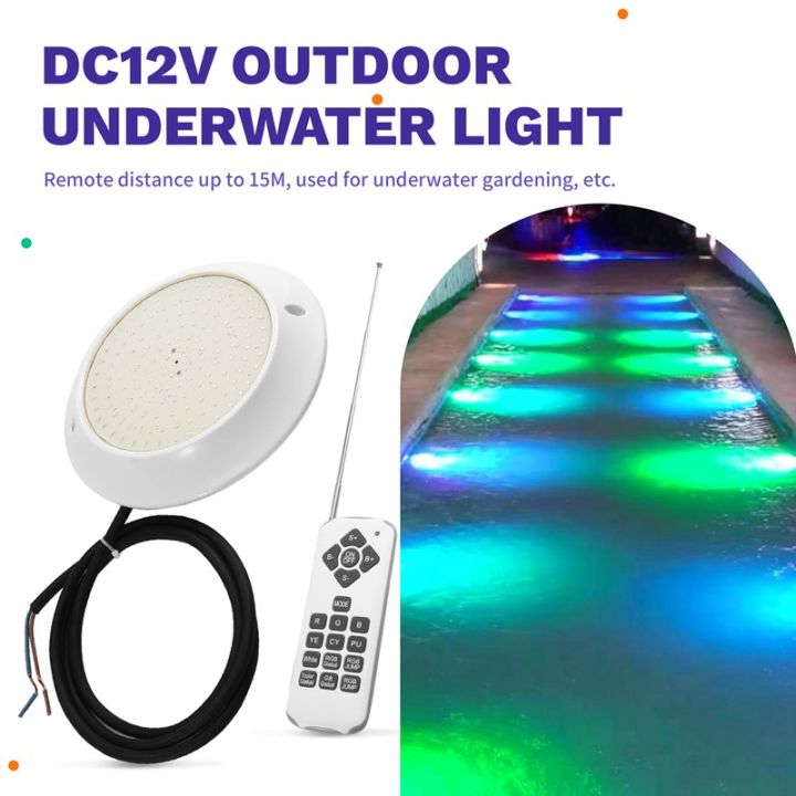 RGB LED Pool Light 12W DC12V, 85-265V, Bluetooth APP Control Outdoor ...