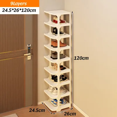 M&A Vertical Narrow Multi-Layer Space-Saving Simple Shoe Rack Storage Organizer