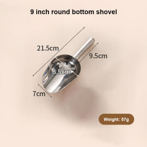 AN Sekop makanan stainless steel/sendok es batu/sendok tepung/sekop makanan stainless steel/sekop stainless steel COD