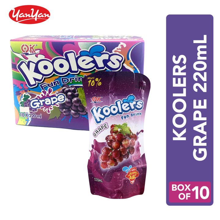 OK Koolers Juice Drink Grape (220ml x10) | Lazada PH