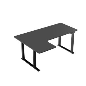 160cm Left Side L Shaped Sit Stand Desk Electric Height Adjustable with Cup Holder