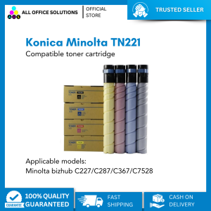 AOS COMPATIBLE KONICA MINOLTA TN221 TONER CARTRIDGE FOR C227 C287 C367 C7528 MODELS