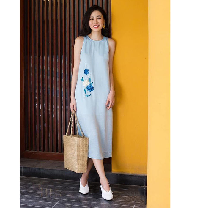 Đầm suông linen cổ đức phối nẹp pha, tay lỡ, túi sườn LAHSTORE DS01 (Đen) |  Shopee Việt Nam
