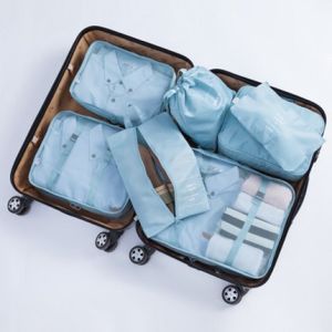 7 Pcs set Travel Storage Bag Waterproof Luggage suitcase pouch Foldable Portable Clothes Storage Bag
