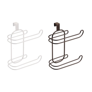 Elegant Toilet Paper Dispenser with Towel Rack Practical Hanging Metal Tissue Roll Storage Hanger Bathroom Accessories