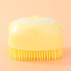 Dog Bath Massage Brush Comb Bathroom Shower Brush for Dogs Cats Pet Grooming Shampoo Dispenser