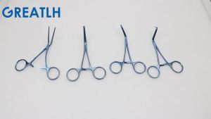 GREATLH Atraumatic Clamp Notched Vascular Clamp Forceps Micro Kitzmiller Clamp High Quality Titanium Alloy Materials
