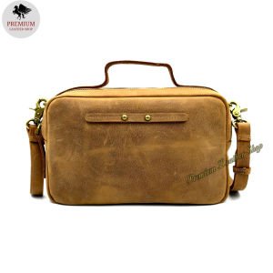 Premium Full Cow Leather Long Sling Bag Men Shoulder Man Cross Body Messenger Bag Beg Silang Sandang Lelaki Kulit Asli