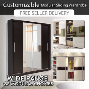 Pre-Order SOLID PLYWOOD Customizable Modular Wardrobe with Top 5-7Ft Length 5 Internal Configuration