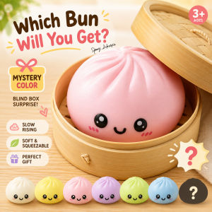 4PCS Squishy Dumpling Toy Slow Rising Squeeze Stress Relief Toy Kawaii Mochi Sensory Fidget Toy Rand