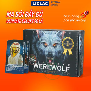 Bài Ma Sói Ultimate Deluxe bản Đầy Đủ 90 Lá Việt Hóa giấy dày chống nước Board Game Werewolf Cơ Bản + Mở Rộng