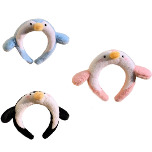 Penguins Shaped Headwear Stretchy Cloth Hair Accessory For Girls Boys Fashionable Daily Wear Holiday Event Dressing Up