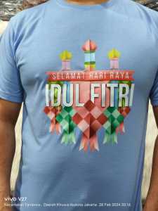 kaos distro kaos fashion kaos murah kaos lebaran bahan katun combed24s super /IDULFITRI SALEM