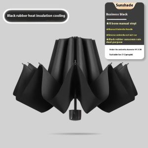 HUIESON ร่มบังแดดสำหรับผู้หญิงกาวดำกันรังสียูวีร่มกันแดด