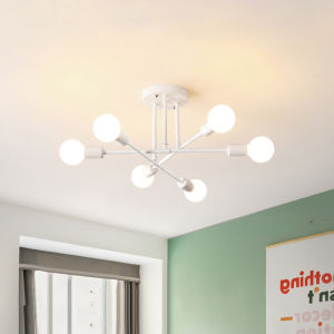 【6pcs Free LED Bulb】6 Head Ceiling Light Modern Nordic Personality Ceiling Lamp for living room bedsroom