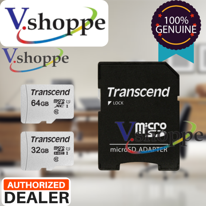 Transcend 32gb / 64gb UHSI u1 Micro SD with Adapter Expandable Storage