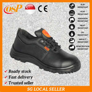 Safety Shoe OSP 868 Split Leather with Singapore Safety Standard Certification