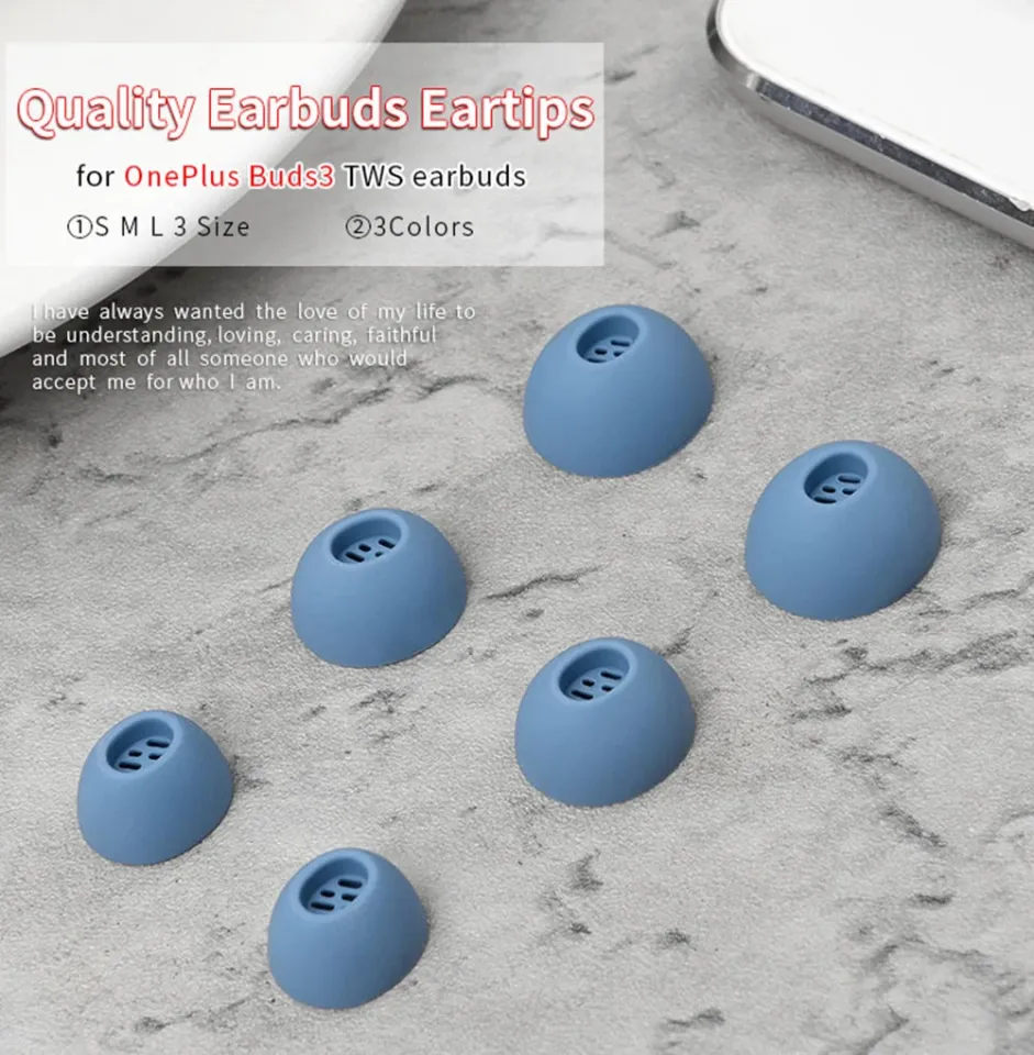 6Pcs Silicone Ear Tips for OnePlus Buds3 True Wireless Earbuds