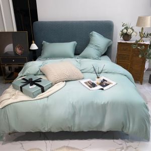 Bộ chăn ga gối lụa trơn 100%Tencel 80s chất liệu siêu mềm mát mịn Các tone màu mới nhất 2021