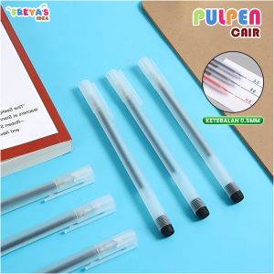 FR-A46 Pena Gel Alat Tulis Pulpen 0.5mm Motif Polos Simple / Pena Perlengkapan Sekolah Ballpoint