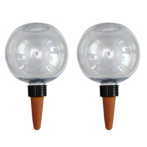 BLACKON 2pcs 500/80ml Bóng tưới nhỏ giọt tự động Tranaparent Tiết kiệm lao động Bóng đèn tưới cây tự tưới Thiết thực Loại chèn dọc Quả cầu thấm nước chậu hoa Cây trồng trong chậu