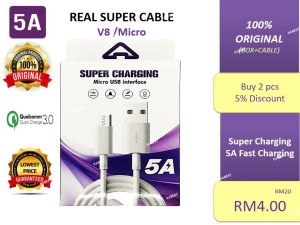 [Real SuperCable] 5A High Quality Super Flash Charge Micro USB 1M Huawei Samsung Xiaomi Asus Oppo Vivo