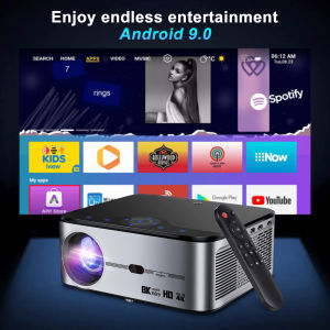 Goojodoq Projector Mini 8k Full HD 1080p Wifi 15500 LM for Android With Smartphone Screen Sync 750ANSIN portable projector screen Home Theater