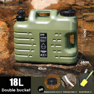 25L Outdoor Bucket Household Portable Bucket Truck Camping Bucket With Faucet Vehicle Mounted Household Water Storage Drinking Large Capacity Food Grade Plastic Empty Bucket