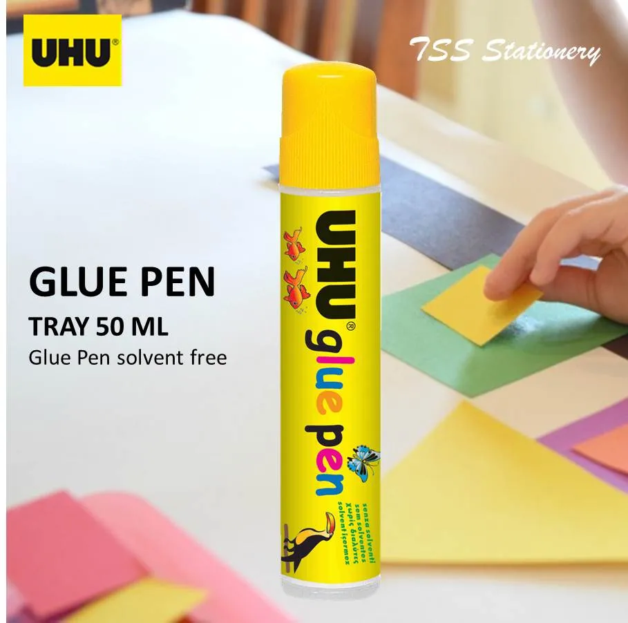 UHU Glue Pen 50ml Solvent Free Liquid Glue Clear Adhesive Gam