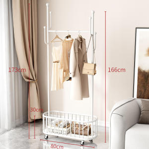 Clothes Hanger Bedroom Balcony Light Luxury Clothes and Hats Hanger Removable Clothes and Hats Storage Rack