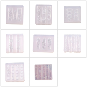3D Flower Resin Nail Art Decorations Mold Silicone Nail Carving Mold DIY Nail Art Tools Phototherapy Glues Filling Mold