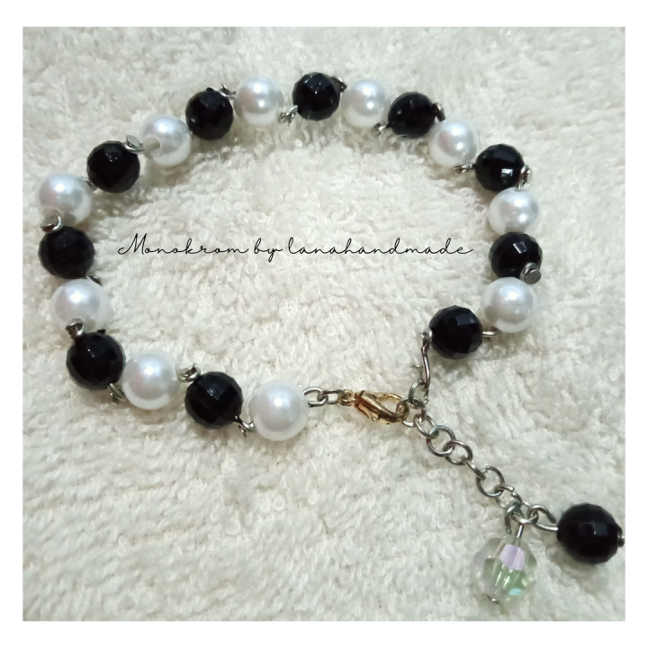 GELANG CHOKER WANITA KOREAN STYLE MONOKROM Lazada Indonesia