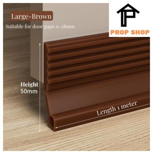 PROP SHOP 1pcs Seal Strip Door Bottom Gap Silicone Rubber Door Draft Strip Stopper Sound Insulation 100cm One Side