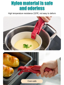 Silicone antiscald clip Multifunctional kitchen gadgets Kitchen multifunctional antiscald silicone nonslip bowl clip  Silicone antislip antiscald clip multifunction kitchen gadget bowl clip