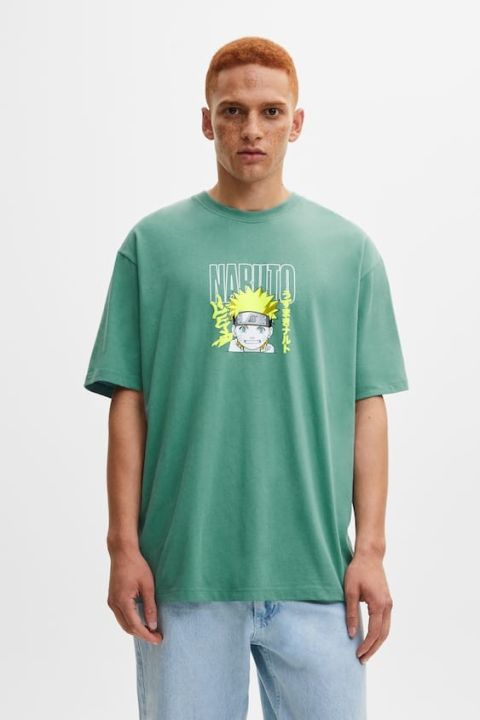 Kaos Cowo Berlisensi NARUTO Pull and Bear Original Bagus Awet