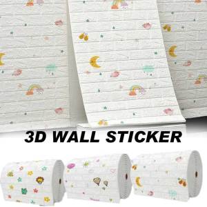 3D Wallpaper Decoration Self-adhesive Antique Foam Brick Wallpaper Living Room Bedroom Waterproof 3D Wall Sticker