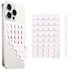 【Ready Stock】Silicone Double-sided Sticky Suction Cup Mobile Phone Sticker Square 40 Pieces Self-adhesive Non-slip Suction Cup