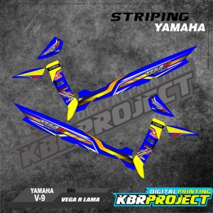 VEGA R LAMA  striping  YAMAHA  motor sticker variasi Racing IP. V-9  (cod) stiker motor