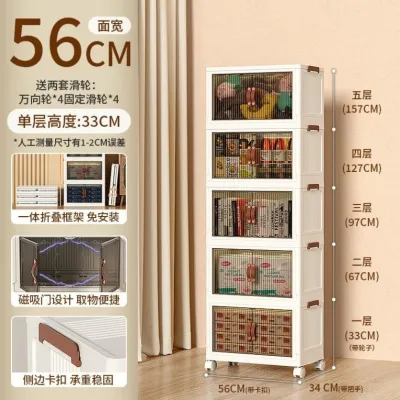 Tủ đựng đồ gấp gọn đa năng có bánh xe 3 Tầng/ 4 Tầng/ 5 Tầng