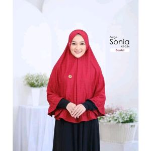 Baru Hijab Instan Azamka Bergo Sonia Kerudung AZ 254 Jersey signature premium