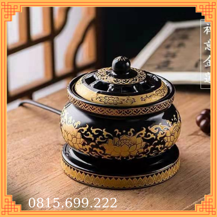 Lò xông lư điện xông trầm hương, tinh dầu có hẹn giờ size to
