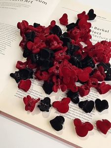 Klip Rambut 植绒小号抓夹发夹碎发固定发卡 Velvet Mini Hair Claw Clip 碎发整理发夹头饰 Cute Hair Accessories Small Clip Girl