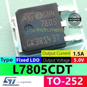 L7805CDT 1.5A Fixed 5V LDO Regulator 7805 SMD TO-252 DPAK STMicroelectronics ORIGINAL