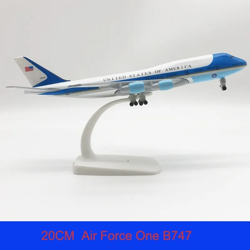 20CM 1:400 Airplane 747 B747-300 Model Air Force One With Base Landing Gear  Alloy Aircraft Plane Model Toy For Collection