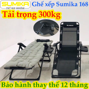 Ghế xếp thư giãn Sumika SK168 (Có thể ngã thành giường) Có thể gấp gọn linh động tiết kiệm không gian cất giữ.